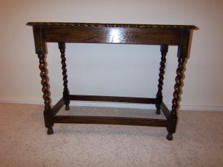 Antique Oak Hall Table photo