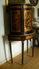 French China Cabinet Console Table Marble Top Hand Painted Scenes 1900-1950 photo 1