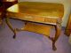 Antique Oak Table Library,  Desk Winged Griffins Lions Dovetailed Drawer Usa 1900-1950 photo 1