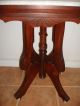 Antique Walnut Side Table With Marble Top 1900-1950 photo 2