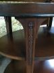Antique 3 Tier Side Table Circa 1940 Featuring Handpainted Floral Design 1900-1950 photo 4