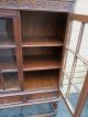 50180 Antique Oak China Cabinet Curio With Drawer 1900-1950 photo 10