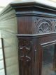 50180 Antique Oak China Cabinet Curio With Drawer 1900-1950 photo 8