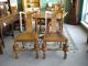 English Oak Carved Pub Table With Matching Chairs,  Ca 1920 ' S Inv 9697b 1900-1950 photo 8