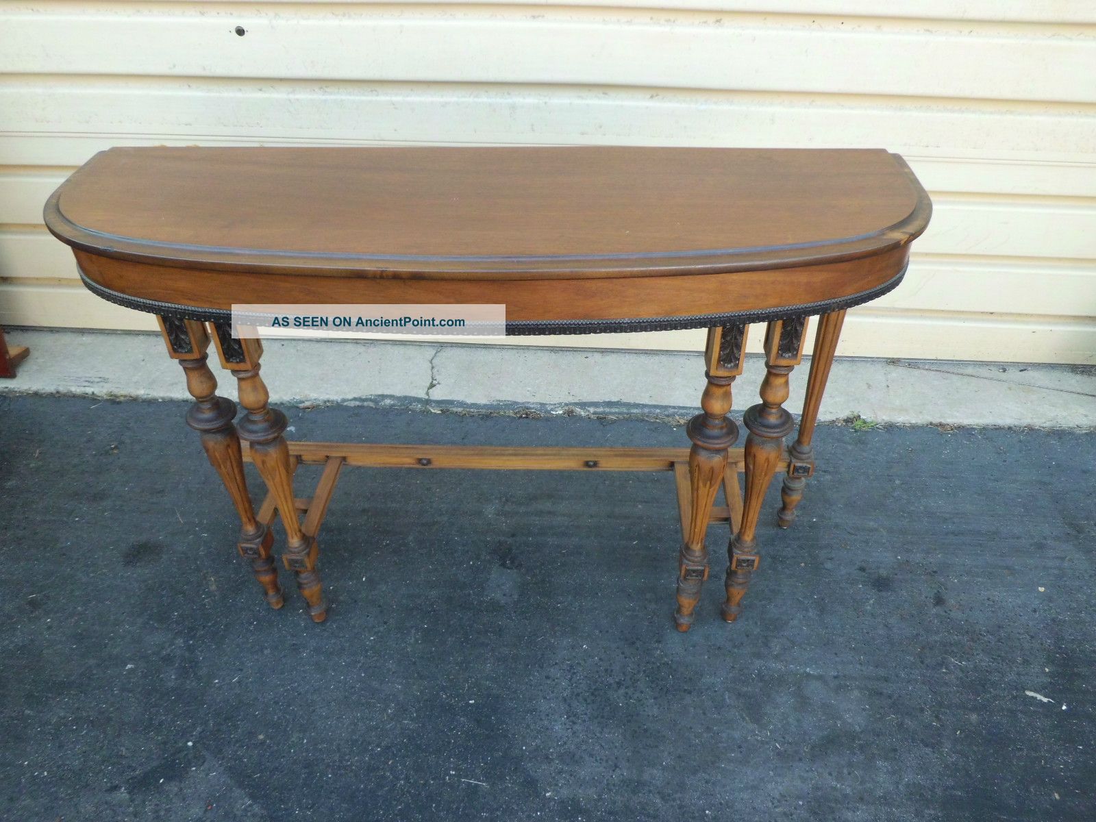 51008 Antique Walnut Library Sofa Table Stand 1900-1950 photo