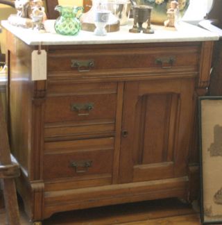 1800s Victorian Eastlake Carved Walnut Bedroom Set: Dressers Mirror Table Bed photo