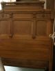 1800s Victorian Eastlake Carved Walnut Bedroom Set: Dressers Mirror Table Bed 1800-1899 photo 5