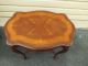 50482 Antique Inlaid French Turtle Top Table With Shelf 1900-1950 photo 1