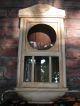 Antique Wood Wall Clock Case Repurposed Shabby Hanging Curio Cabinet 1900-1950 photo 2