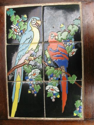 1930s California Taylor Tile Parrot / Macaw Table photo