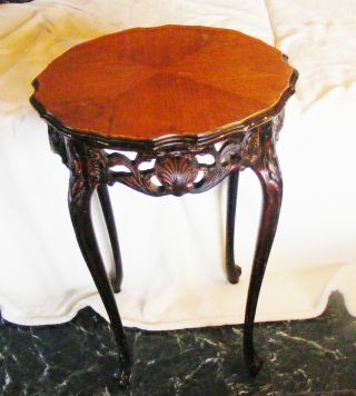 Antique Victorian / Baroque Carved Stand Side Table photo