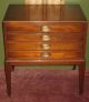 Vintage Rare Mahogany Hepplewhite Style Nesting Tables Set 4 Drawer Cabinet 1900-1950 photo 11