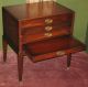 Vintage Rare Mahogany Hepplewhite Style Nesting Tables Set 4 Drawer Cabinet 1900-1950 photo 3