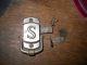 Vintage Sellers Cabinet Left Hand Latch,  Rare Find S Motif Sellers Nickel Latch 1900-1950 photo 1