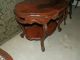 Wonderful Antique Hand Carved Coffee Table W/marquetry Detail 1900-1950 photo 5