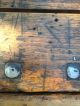 Vintage Antique Work Bench Workbench Wood 1930 ' S 2 Vices Glass Top Table Counter 1900-1950 photo 8
