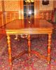 Antique C1900 Solid Walnut Jacobean Style Dining Table With Leaf 1900-1950 photo 3
