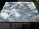 Antique Red White Porcelain Table With Turned Wood Legs Kithen Dining Retro 1900-1950 photo 1