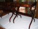 Vintage Hollywood Regency X Base Weiman Flame Mahogany Inlaid Leather Top Tables 1900-1950 photo 3