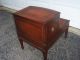 Vintage Mahogany Leather Top Step End Table 1900-1950 photo 8
