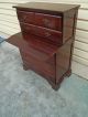 49993 Cherry Bachelor Chest Dresser With Desk Post-1950 photo 1