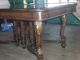 230a Mahogany Dining Table W Brass Accents 1900-1950 photo 1