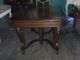 230a Mahogany Dining Table W Brass Accents 1900-1950 photo 2