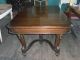 230a Mahogany Dining Table W Brass Accents 1900-1950 photo 3
