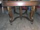 230a Mahogany Dining Table W Brass Accents 1900-1950 photo 5