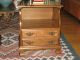 Pr Mid Century Colonial Style Night Stands 2 Drawer Solid Wood 1900-1950 photo 3