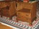 Pr Mid Century Colonial Style Night Stands 2 Drawer Solid Wood 1900-1950 photo 5