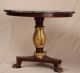 French Empire Style Antique Classical Gilt Marble Top Gueridon Round Hall Table 1900-1950 photo 1