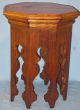 Antique Solid Oak Octagonal Plant Stand Lamp Table Display Stool 8 Shaped Legs 1900-1950 photo 1