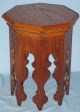 Antique Solid Oak Octagonal Plant Stand Lamp Table Display Stool 8 Shaped Legs 1900-1950 photo 4