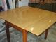 Vintage Retro 1930s - 1940s Enamel Table Wood - Grain Pattern W Leaves + Drawer E366 1900-1950 photo 3