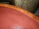Mahogany Antique Drum Games Table With Leather Top 1900-1950 photo 2
