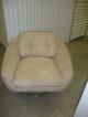 Vintage 1960 ' S Bucket/tub Swivel Chairs Beige Suede 2 Of Them Post-1950 photo 1