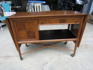 Sophisticate By Tomlinson Mid Century Danish Table Dresser Cart Desk photo