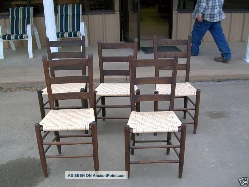 Antique Ladder Back Chairs 1900-1950 photo