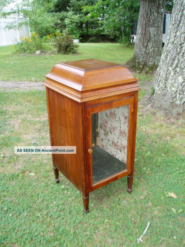 Fabulous Antique Victrola Phonograph Display Cabinet