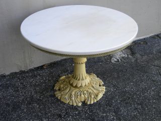 Small Italian Marble Top Round Center Table 1501 photo
