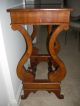 Antique Biedermeier Side Table With Drawer Flame Mahogany Circa Early 1900 ' S 1900-1950 photo 1