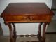 Antique Biedermeier Side Table With Drawer Flame Mahogany Circa Early 1900 ' S 1900-1950 photo 2