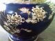 Huge Vintage 30 - Lb Ceramic Asian Chinese Table Vase W/ Glass Top - Blue White Gold 1900-1950 photo 5