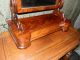 Best Antique Flame Mahogany Dresser Top Free Standing Mirror W/drawer 1900-1950 photo 1