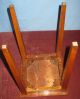 Oak Plant Stand Lamp Table Display Stool Square Top 1900-1950 photo 1