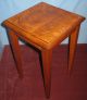 Oak Plant Stand Lamp Table Display Stool Square Top 1900-1950 photo 4