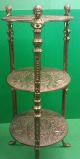 Vintage 3 Tiered English Brass Fern Table Victorian Style 29 