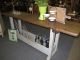 Industrial Style Table Vintage Antique Wood Top From 1800 ' S Bar Server Buffet 1900-1950 photo 1