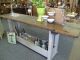 Industrial Style Table Vintage Antique Wood Top From 1800 ' S Bar Server Buffet 1900-1950 photo 7